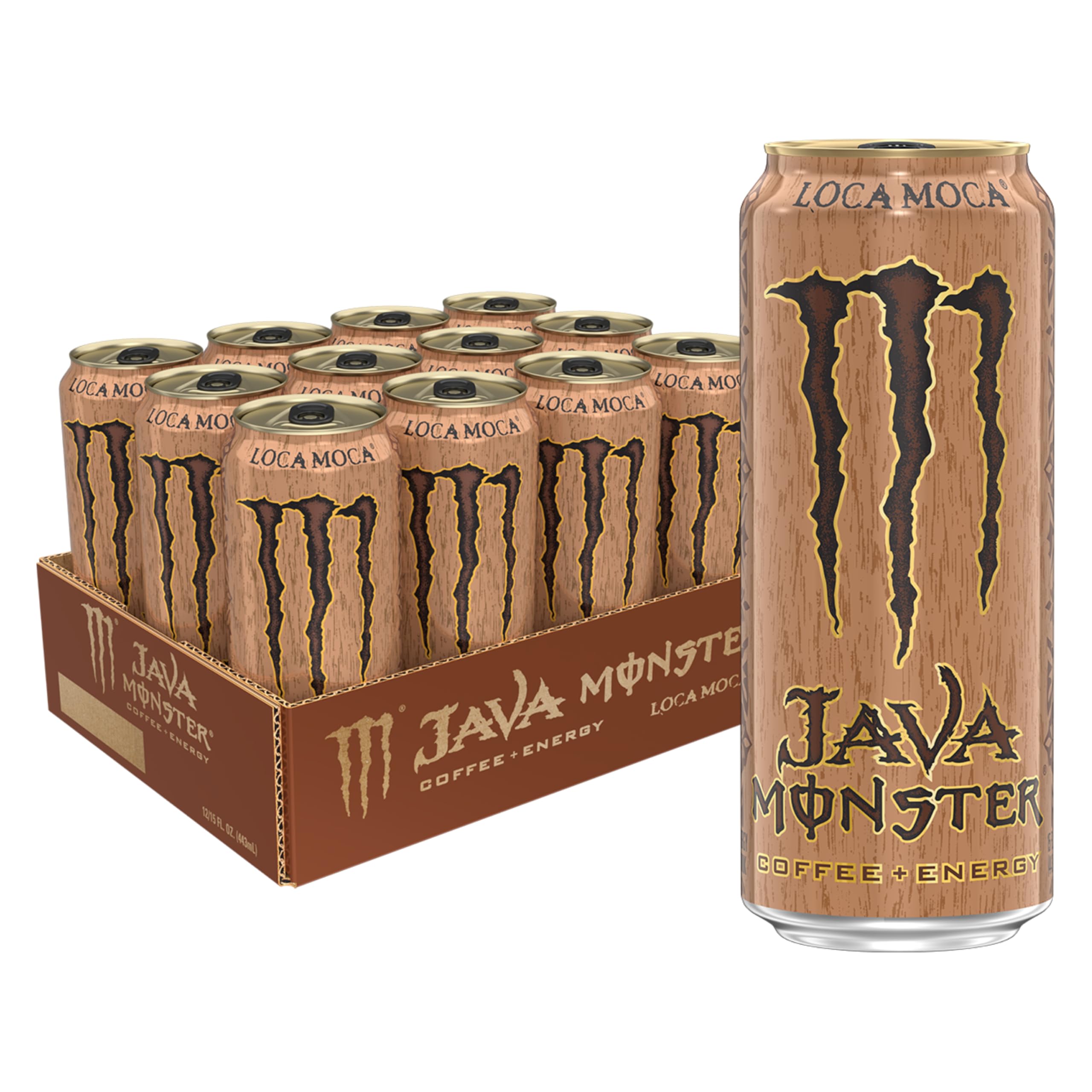 Amazon.com : Java Monster Loca Moca, Coffee + Energy Drink, 15